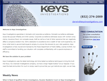 Tablet Screenshot of keysinvestigations.com